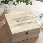 Personalised Wedding Memorial Wooden Keepsake Box by KreateSquare – Memory Box for Marriage Anniversary Floral Design